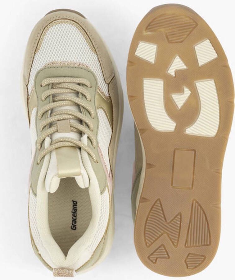 Graceland Lichtgroene chunky sneaker