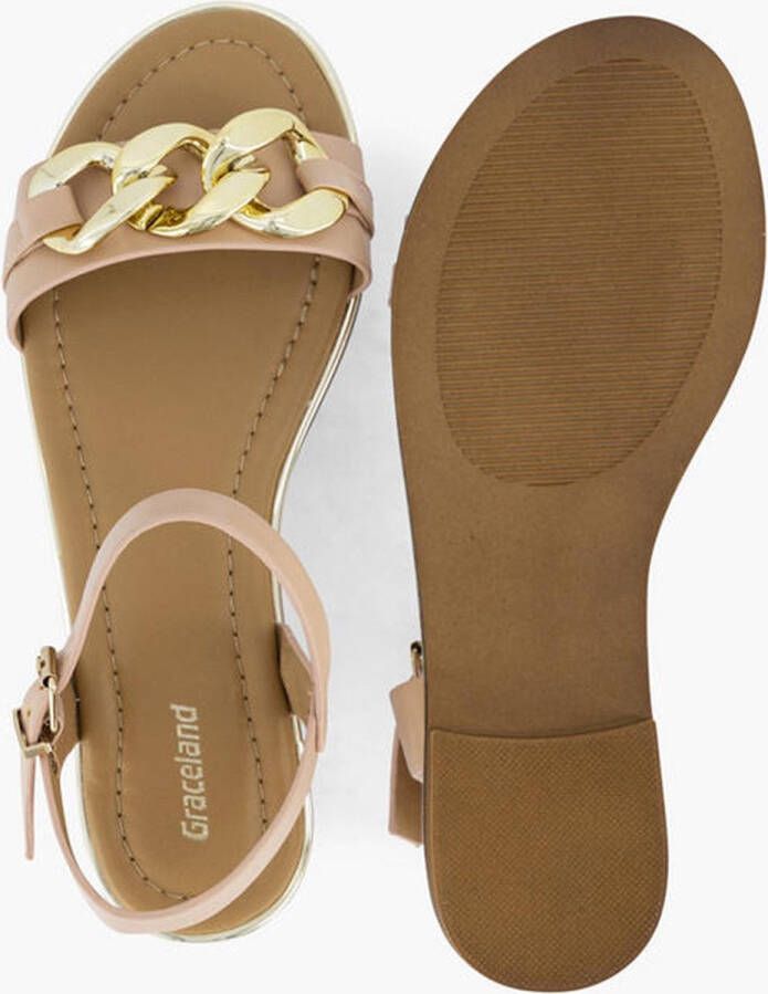 Graceland Lichtroze sandaal sierketting