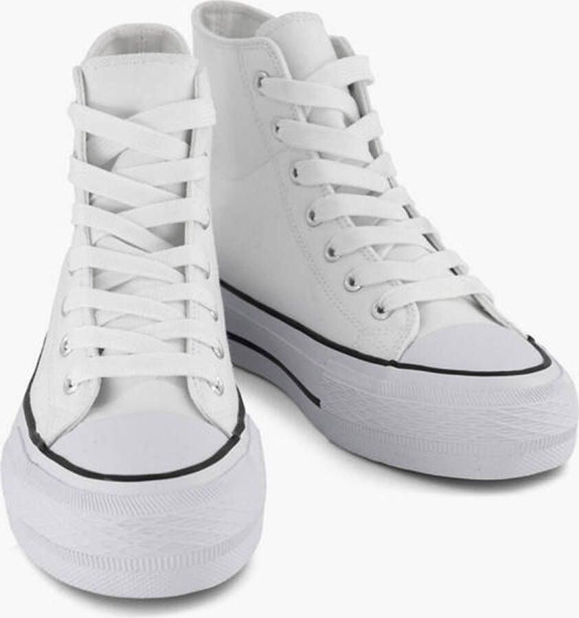 Graceland Witte hoge canvas sneaker