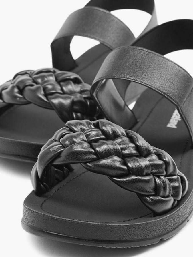 Graceland Zwarte sandaal gevlochten