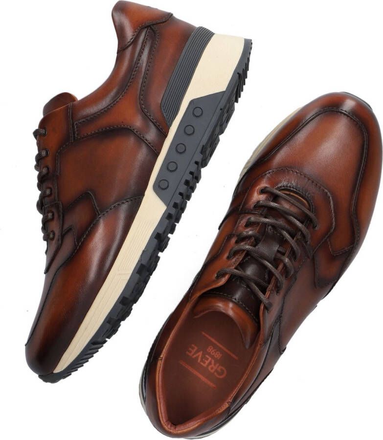 Greve Haarlem K Lage sneakers Leren Sneaker Heren Bruin +