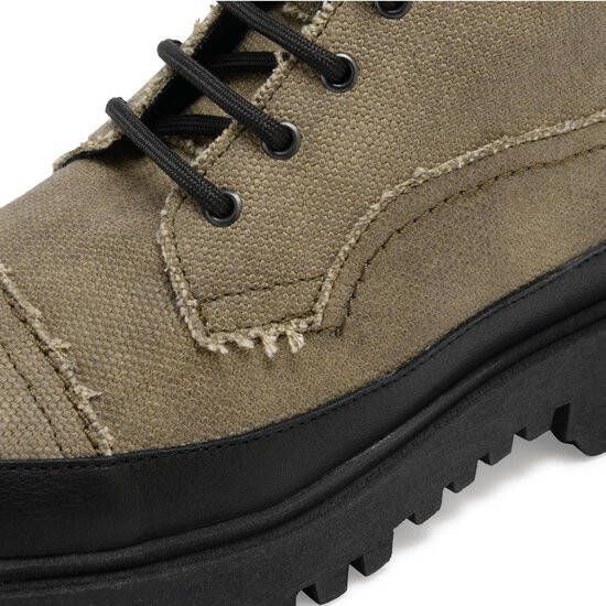 GreyderLab Greyder Lab Boot GL-214-80 Army Leer Katoen Duurzaam Heren Veterschoenen