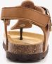 Groot leren kinder sandalen met teenbandje cognac - Thumbnail 5