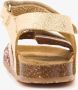 Groot leren meisjes bio sandalen met glitters Goud - Thumbnail 3