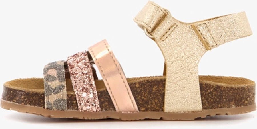 Groot leren meisjes bio sandalen met glitters Goud - Foto 5