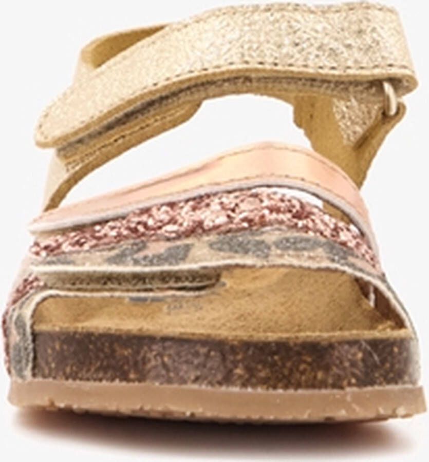 Groot leren meisjes bio sandalen met glitters Goud - Foto 6