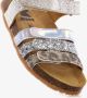 Groot leren meisjes bio sandalen met glitters Zilver - Thumbnail 4