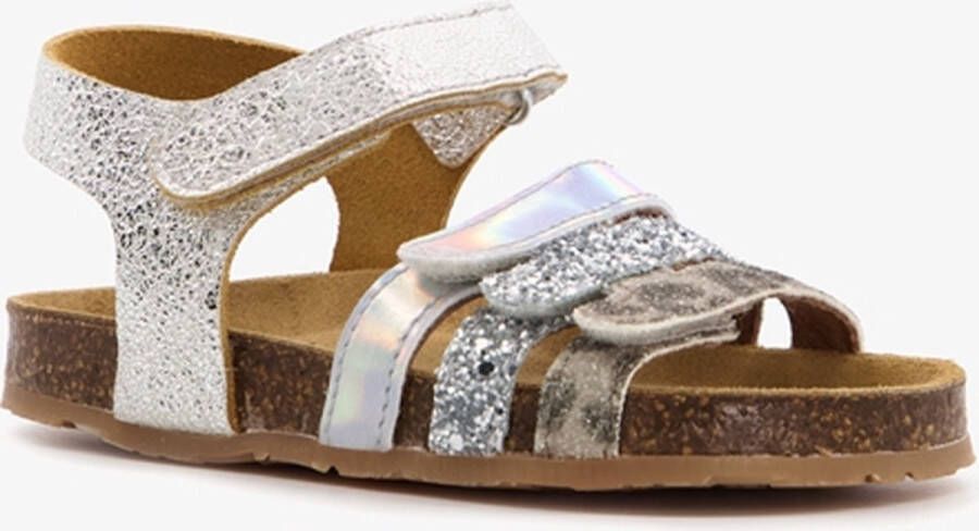 Groot leren meisjes bio sandalen met glitters Zilver - Foto 5