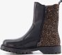 Groot leren meisjes chelsea boots met dierenprint Zwart Maat Uitneembare zool28 - Thumbnail 2