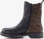 Groot leren meisjes chelsea boots met dierenprint Zwart Maat Uitneembare zool29 - Thumbnail 2