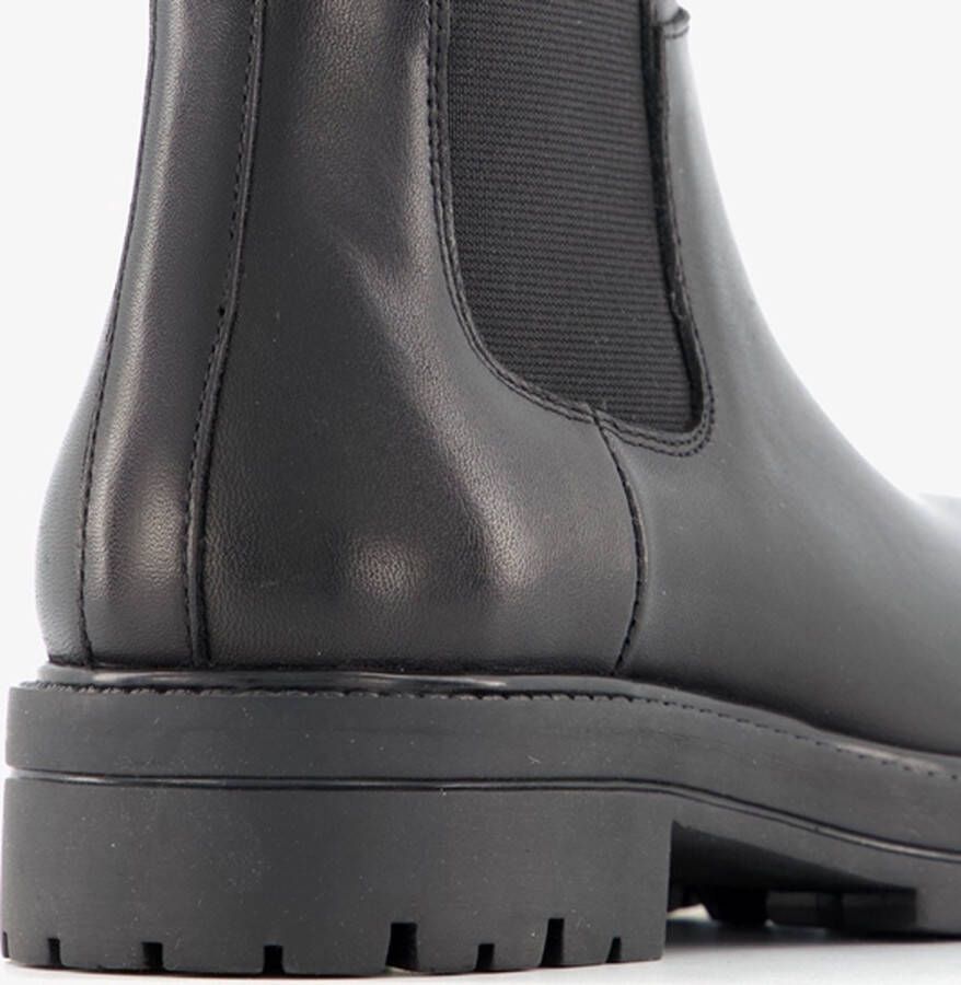 Groot leren meisjes chelsea boots Zwart