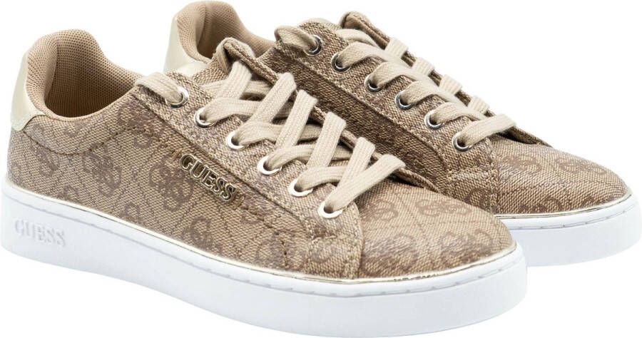 Guess Sneakers met Logo Print in Urban Stijl Beige Dames - Foto 7