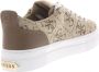 Guess Beige Stoffen Sneakers met All Over Logo Beige Dames - Thumbnail 5
