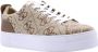 Guess Beige Stoffen Sneakers met All Over Logo Beige Dames - Thumbnail 7