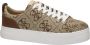 Guess Beige Stoffen Sneakers met All Over Logo Beige Dames - Thumbnail 10