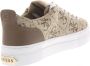 Guess Beige Stoffen Sneakers met All Over Logo Beige Dames - Thumbnail 11