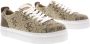 Guess Beige Stoffen Sneakers met All Over Logo Beige Dames - Thumbnail 12