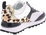 GUESS Selvie2 leren sneakers met panterprint zwart multi - Thumbnail 9