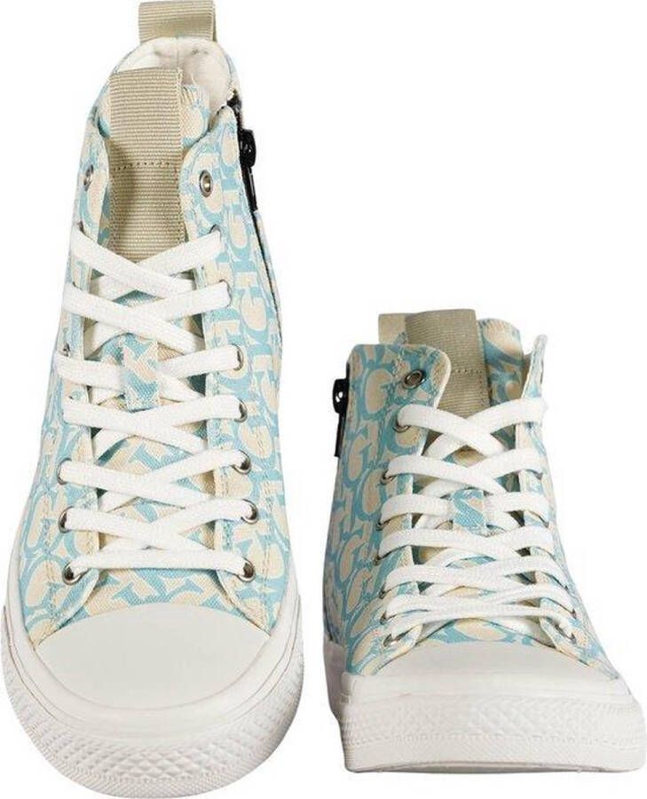 GUESS Ederla Hi hoge sneakers blauw roze - Foto 6