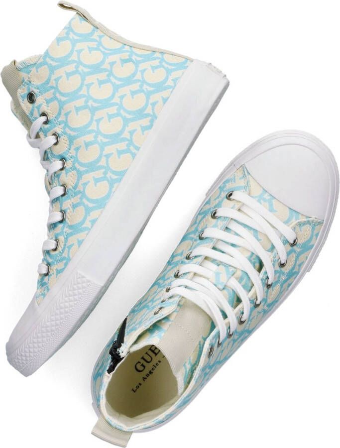 GUESS Ederla Hi hoge sneakers blauw roze - Foto 11