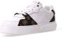 GUESS Fiena Dames Sneakers Laag White Brown - Thumbnail 4