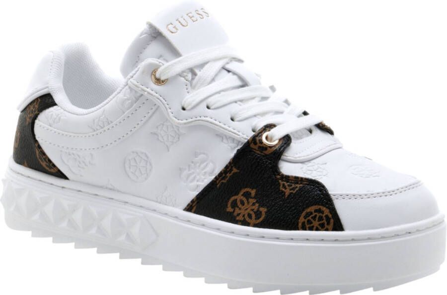 GUESS Fiena Dames Sneakers Laag White Brown