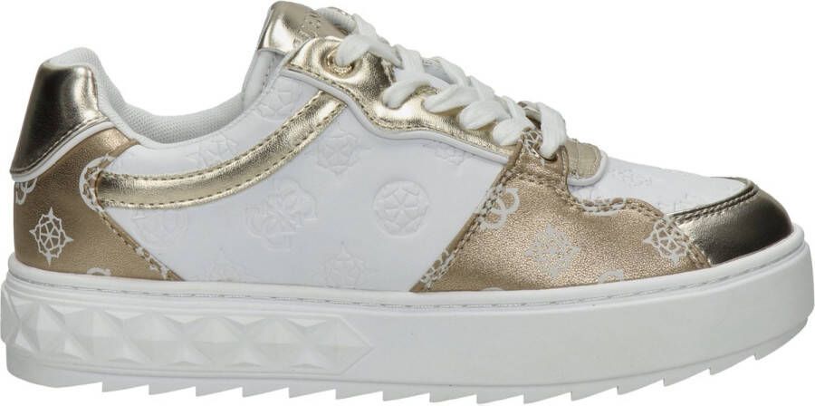 GUESS Fiena Lage Dames Sneakers -White Gold