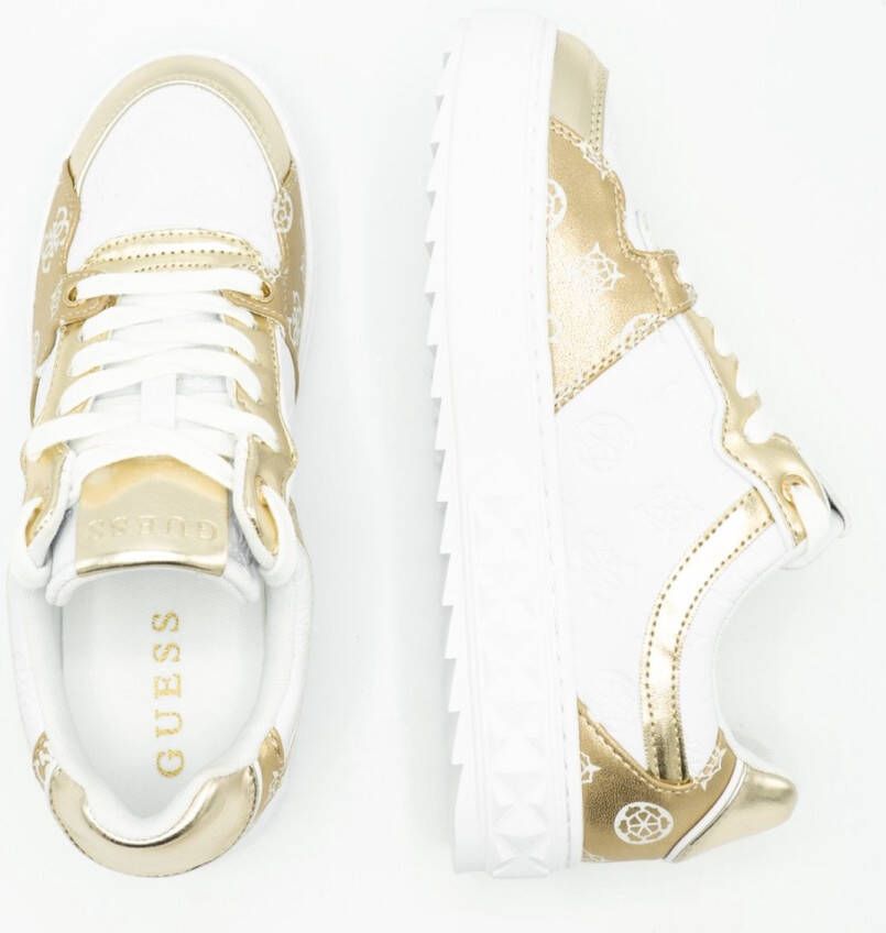 GUESS Fiena Lage Dames Sneakers -White Gold