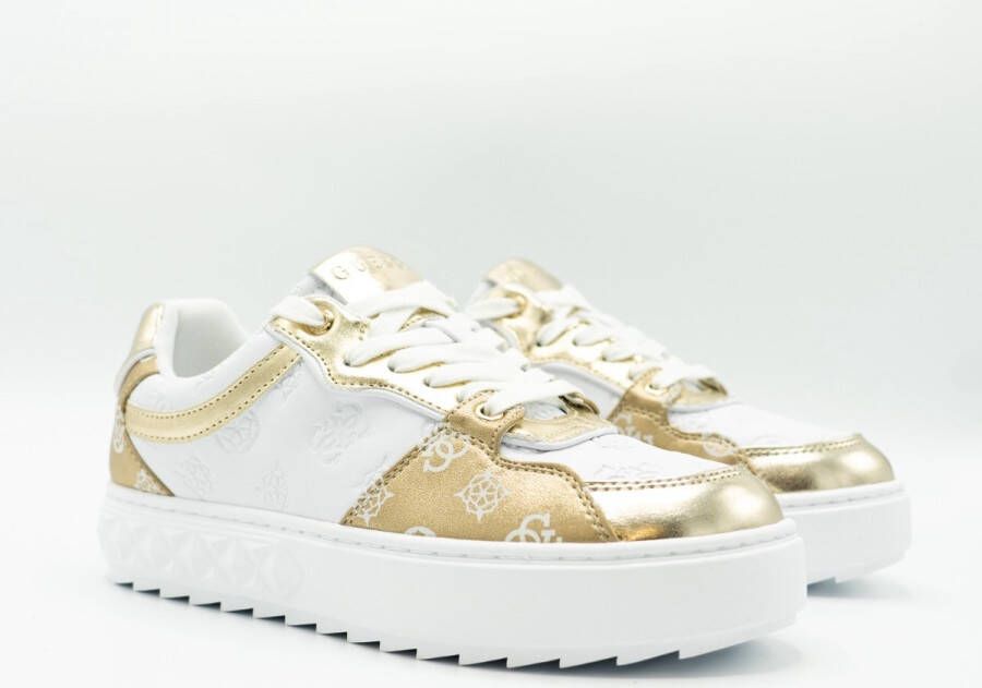 GUESS Fiena Lage Dames Sneakers -White Gold