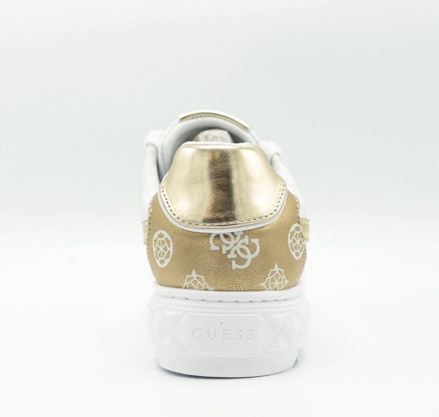 GUESS Fiena Lage Dames Sneakers -White Gold