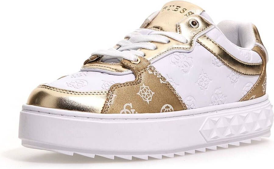 GUESS Fiena Lage Dames Sneakers -White Gold