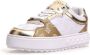 GUESS Fiena Lage Dames Sneakers -White Gold - Thumbnail 14