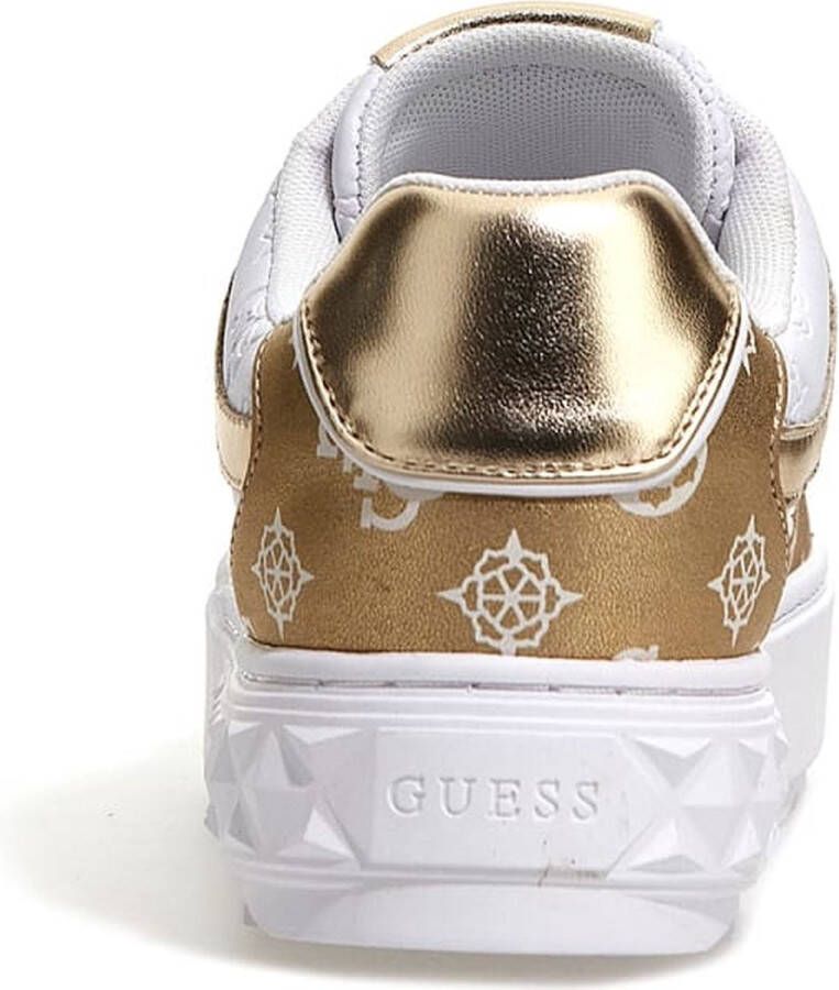 GUESS Fiena Lage Dames Sneakers -White Gold