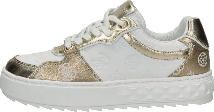 GUESS Fiena Lage Dames Sneakers -White Gold