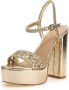 Guess Gouden Eco Leren Enkelband Sandaal Yellow Dames - Thumbnail 8