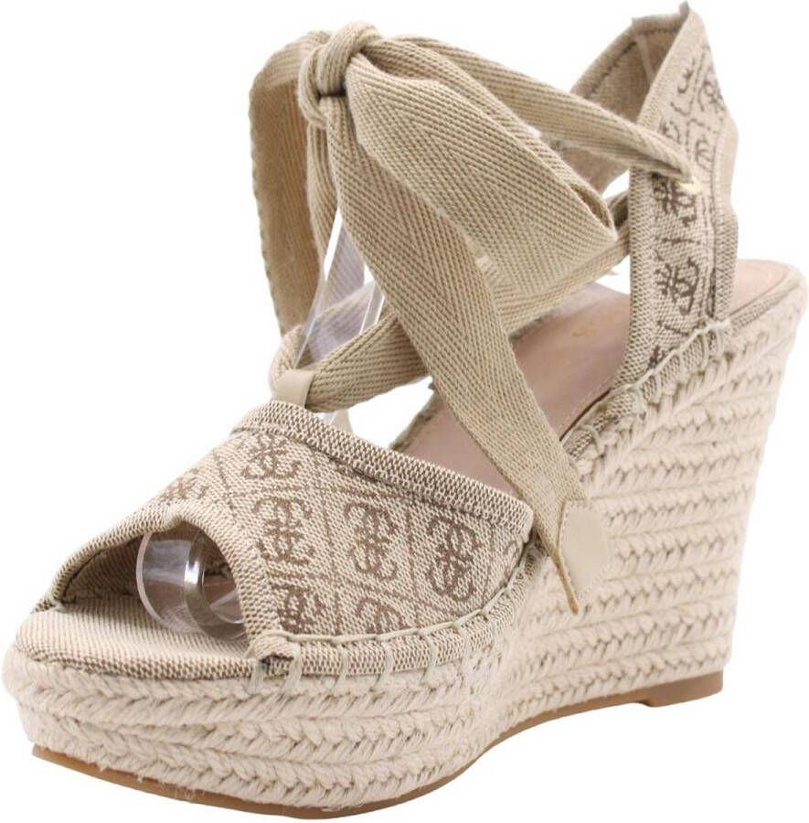 GUESS Halona Espadrilles Met Sleehak Dames Beige