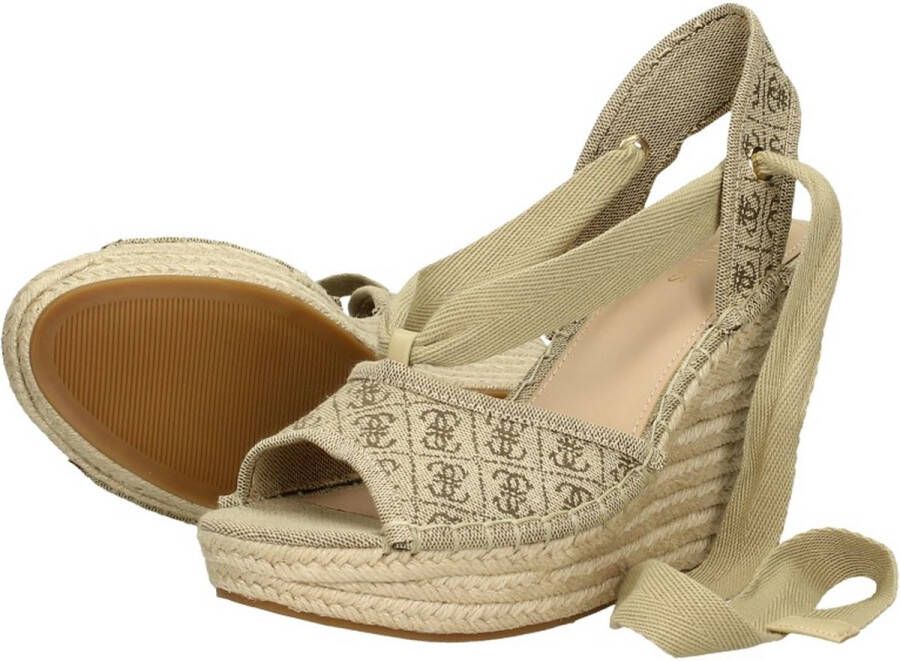 GUESS Halona Espadrilles Met Sleehak Dames Beige