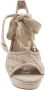 GUESS Bruin Tinten Halona Espadrilles Met Sleehak Dames Beige - Thumbnail 12