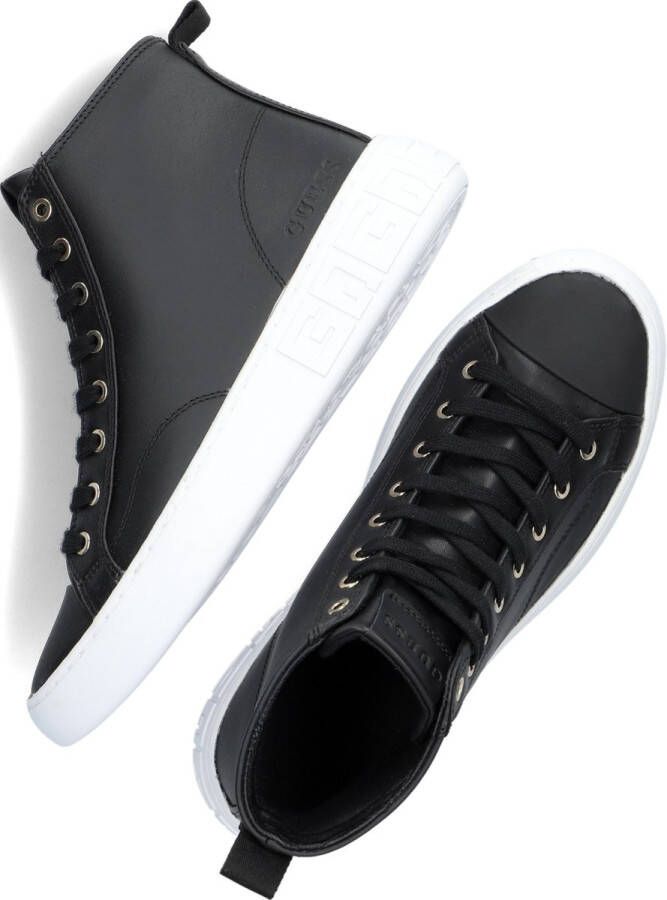 GUESS Invyte Hoge sneakers Leren Sneaker Dames Zwart