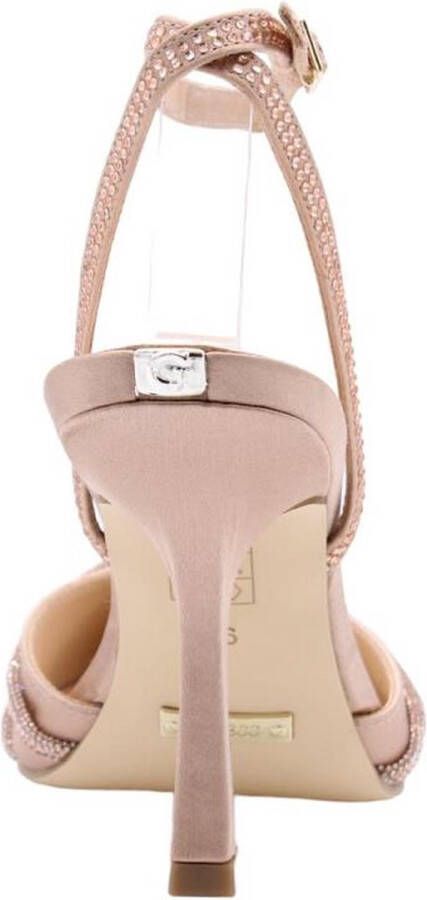 Guess Satijnen Sandalen met Enkelbandje Beige Dames - Foto 3