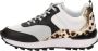 GUESS Selvie2 leren sneakers met panterprint zwart multi - Thumbnail 4