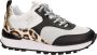 GUESS Selvie2 leren sneakers met panterprint zwart multi - Thumbnail 10