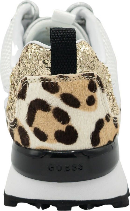 GUESS Selvie2 leren sneakers met panterprint zwart multi - Foto 12