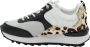 GUESS Selvie2 leren sneakers met panterprint zwart multi - Thumbnail 6