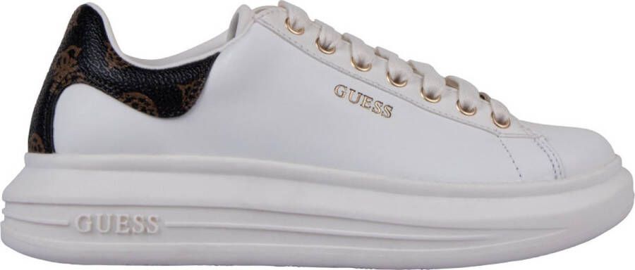 Guess Fl7Cmrfal12 Sneaker Wit Bruin 6cm Platform Meerkleurig Dames - Foto 14