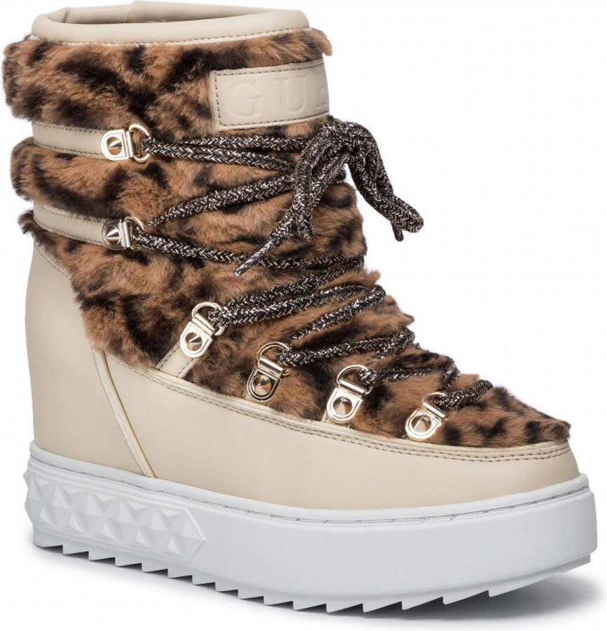 GUESS snowboots dames snowboots bruin leopard sneeuwlaarzen