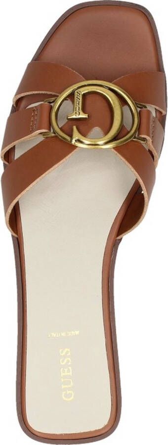 GUESS Symo Dames Slippers Cognac