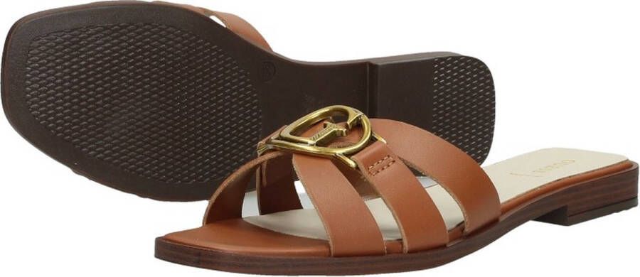 GUESS Symo Dames Slippers Cognac