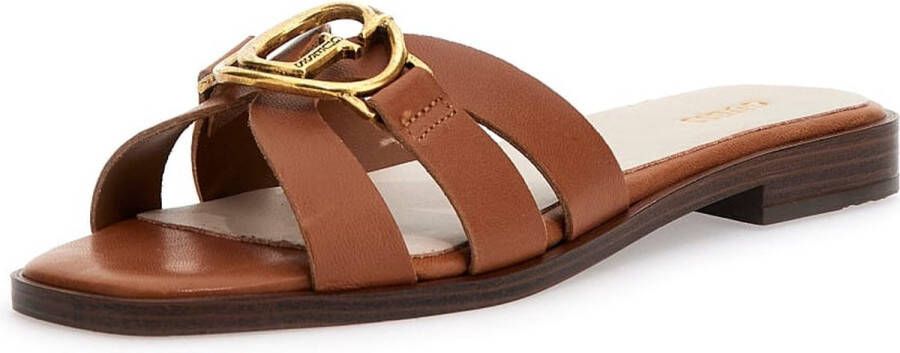 GUESS Symo Dames Slippers Cognac