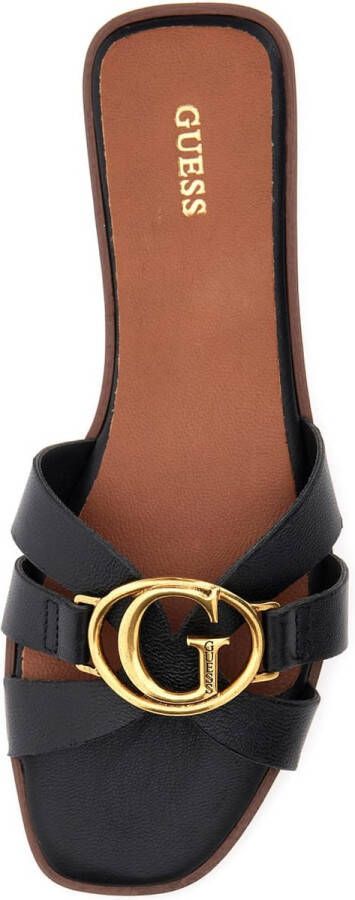 Guess Slippers van leer met labeldetail model 'SYMO' - Foto 11